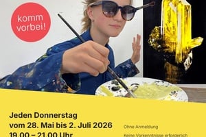 Offenes Malen, ab 12 Jahren, Donnerstag 11. Juni, 19.00-21.00 Uhr