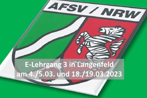 E-Lehrgang 3 - 4.+5.03. und 18.+19.03.23 in Langenfeld