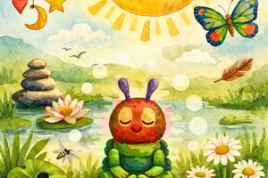 Achtsamkeit mit Raupe Nimmersatt